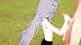 Genshin impact yaoi - razor handjob and fucked by diluc - japanese asian manga anime game porn gay