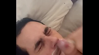 Big cock cum on face