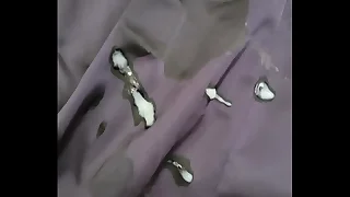 Involving 2 in satin threads cum stains