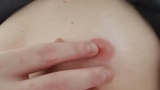 Sissy carrying-on with nipples