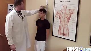 Funsizeboys - hung doctor fucks searching patient bareback during physical