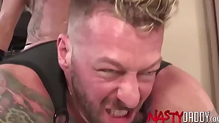 Nastydaddy inked gays dolf dietrich and hugh hunter bareback