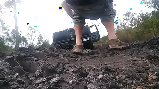 Stuck in the mud in the woods time for a alcoholic drink be wild about quicky