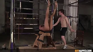 Cute twink maxxie rivers tormented with dildo by alex faux