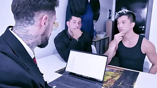 Double penetration of a korean twink