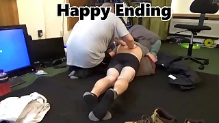 Happy ending massage gay gives me rub down and can't stay off my horseshit