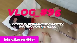 In a virginity line licks out pussy of the mistress. a guy in a collar licks a pussy of a young girl