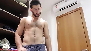 Cocky in shorts dicklips - hairy chested alpha stud