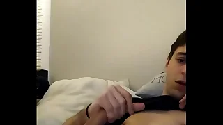 Huge cock unaffected by skinny stud throbbing