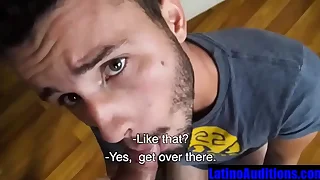 Straight rugged latino hottie fucked of the first time- latinoauditions.com