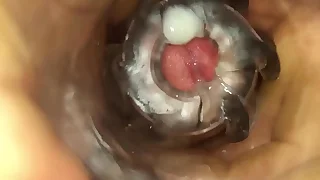 Flashlight cumshot compilation