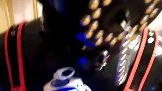 072rubber gimp in the pillory.