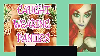 I caught you wearing my boxer shorts and sucking out of reach of my dildo by goddess lana